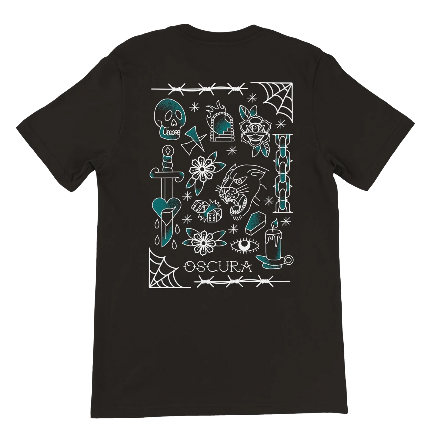 Tattoo Flash Unisex Black T-shirt