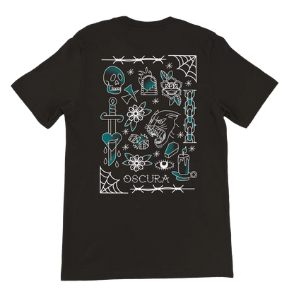 Tattoo Flash Unisex Black T-shirt