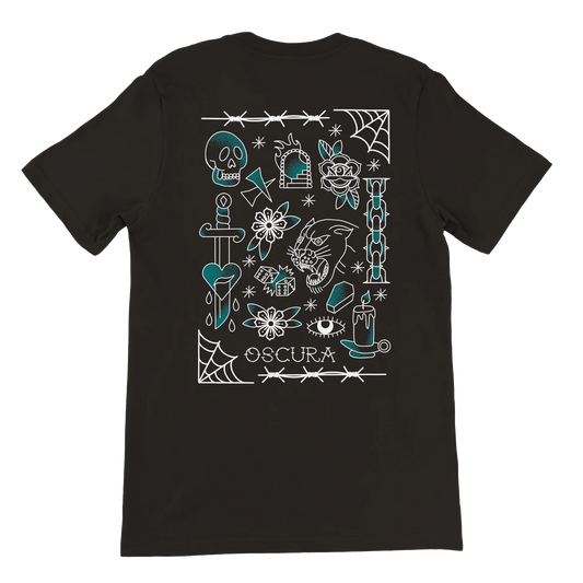 Tattoo Flash Unisex Black T-shirt