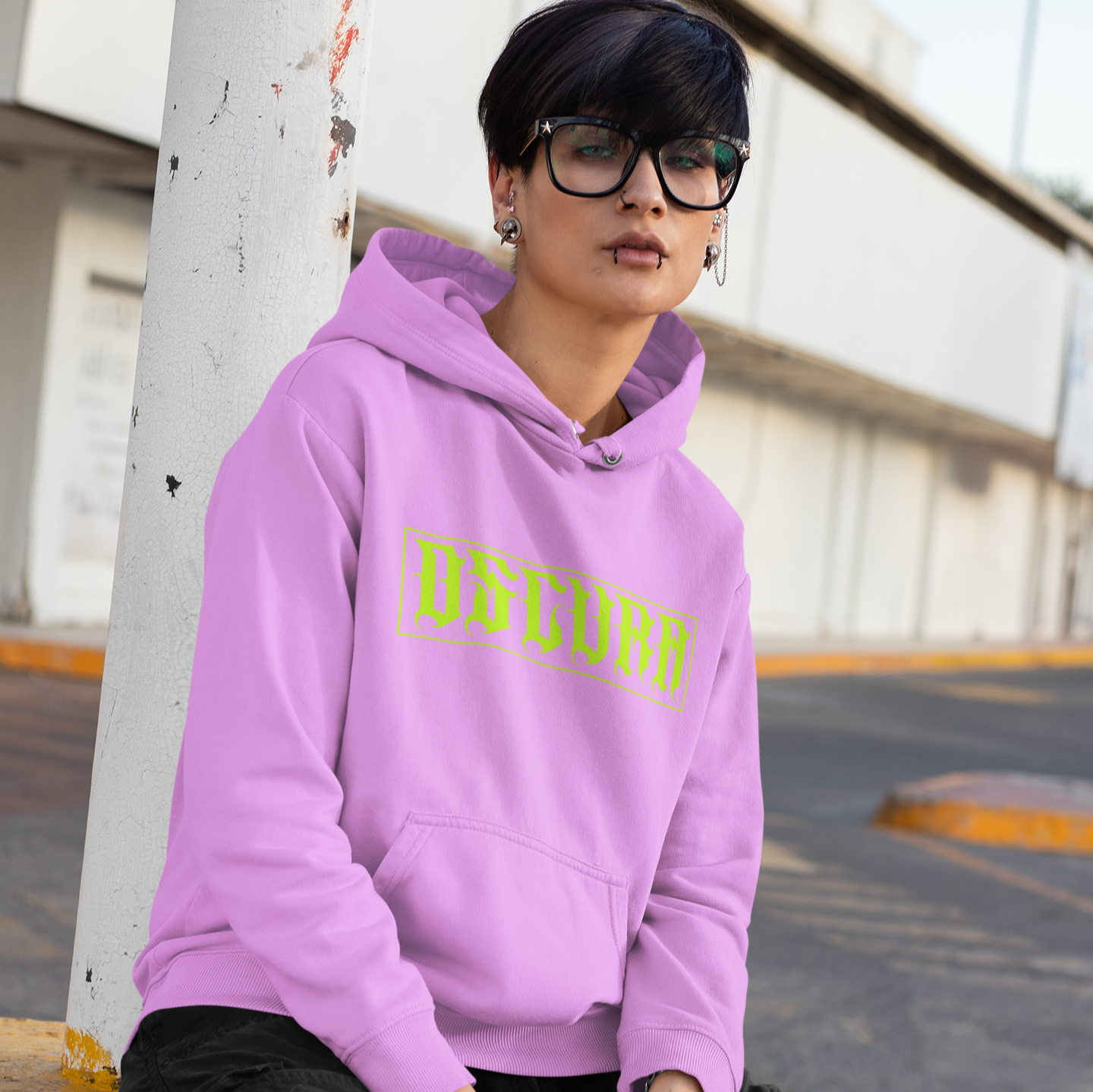 Neon Bloom Classic Unisex Orchid Pullover Hoodie